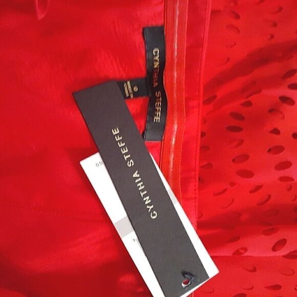 Brand NWT Cynthia Steffe Lipstick Red Strapless Bustier Top Dress 0/XS MSRP $345 - Picture 6 of 6